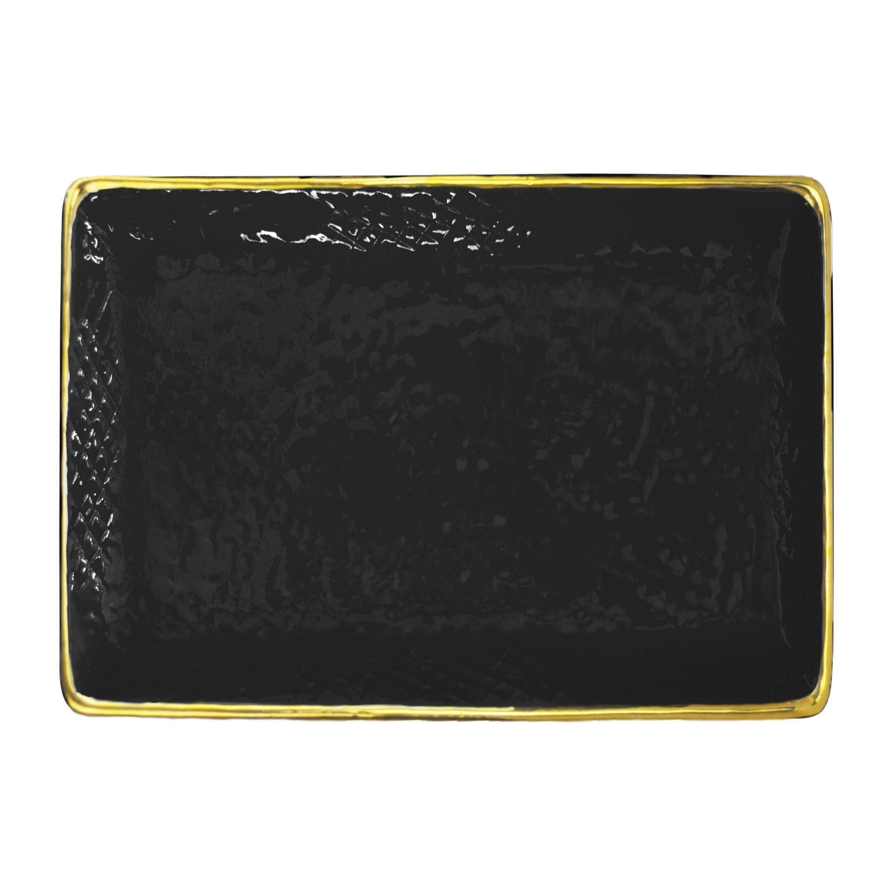 ARCUCCI – PRETA ORO VASSOIO RETTANGOLARE - Nero